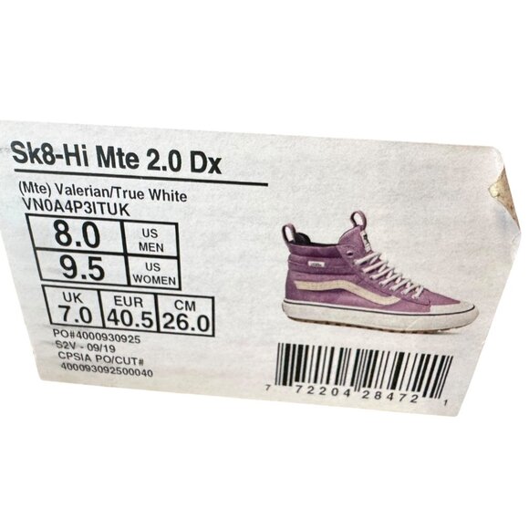 Vans Sk8-Hi MTE 2.0 DX Women's Sneakers 9.5 NWB - Picture 5 of 14